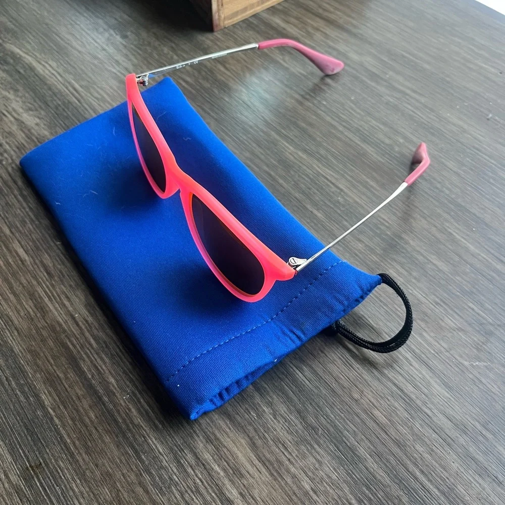 Ray-Ban Kids Erika Neon Pink Sunglasses- worn 1x